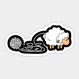 Knitting Crocheting Sheep Knitter Yarn Needle Sticker